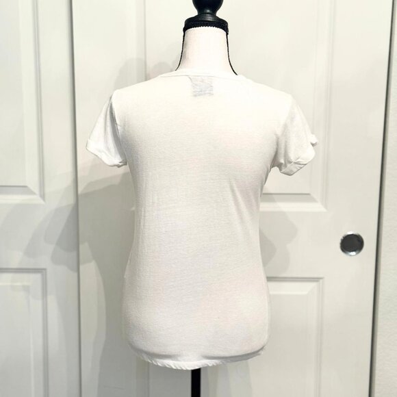 White Ramones Band Graphic Tee Cuffed Short Sleeves by Bravado, Size S/P - Picture 4 of 4